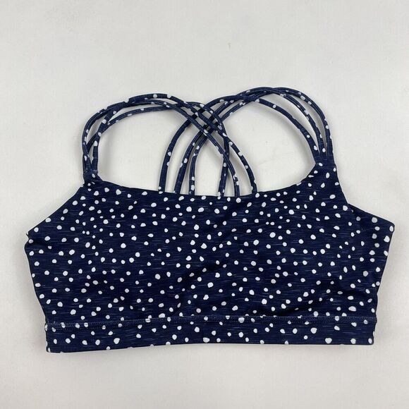 GapFit Eclipse Athletic Polka Dot Strappy Crossback Padded Sports Bra Sz S - Picture 2 of 4